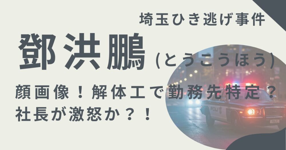 鄧洪鵬容疑者