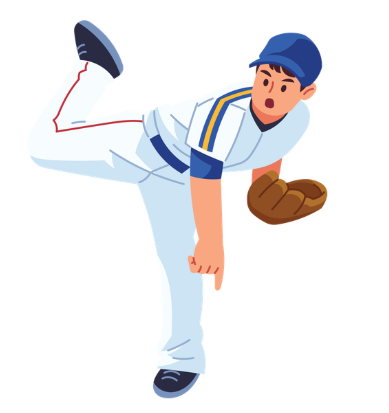 投手のイラスト